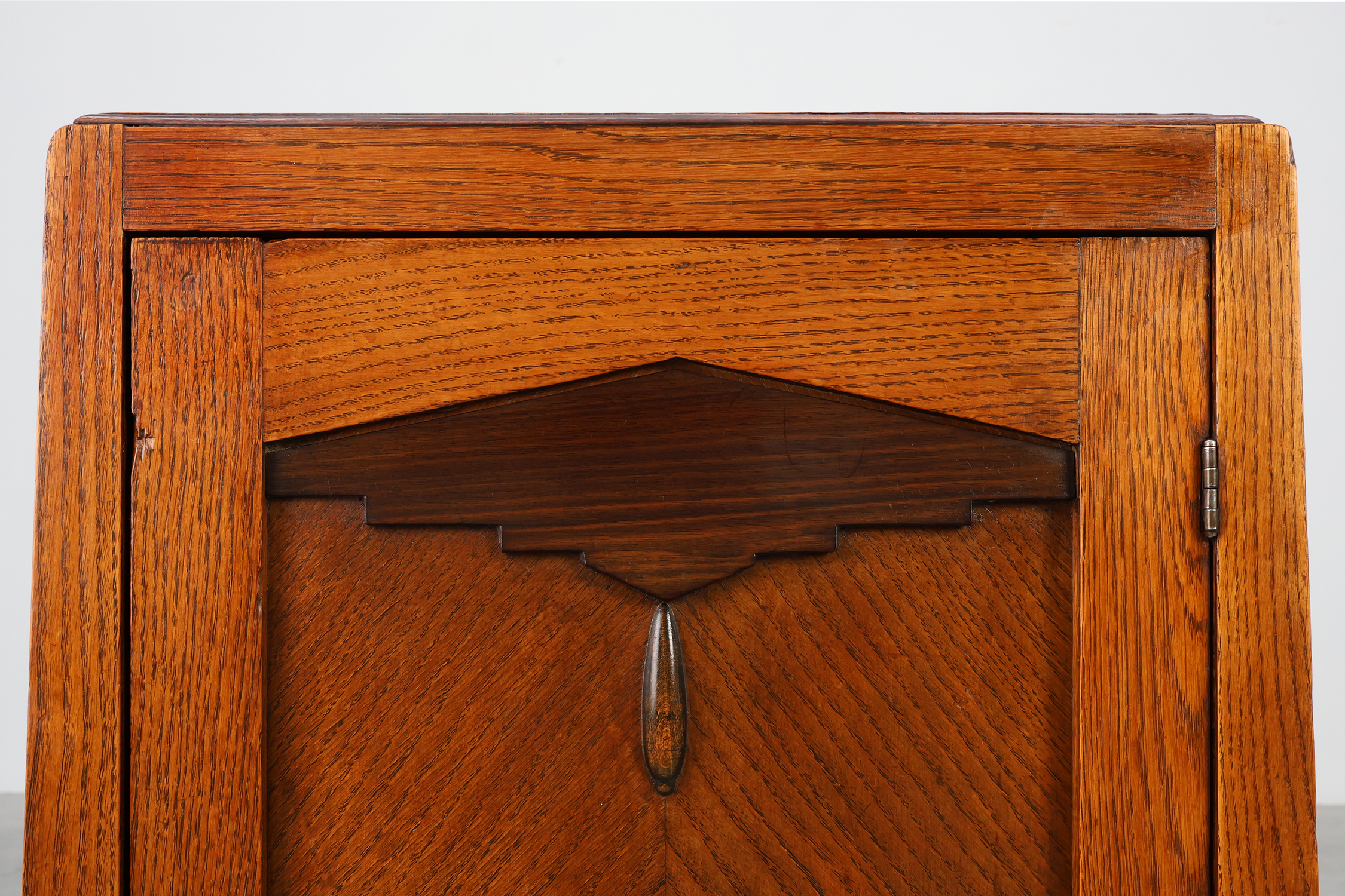 Amsterdamse school wooden cabinet or nightstand, The Netherlands ca. 1915 thumbnail